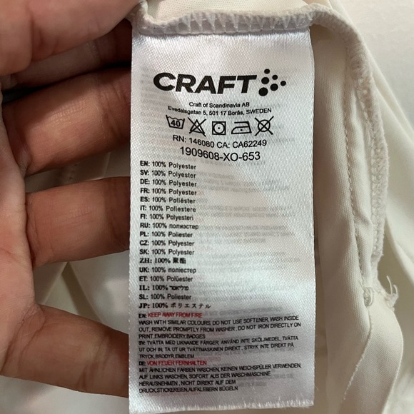 Craft Off-White Performance Tee - Men’s Size Medium - Picture 8 of 15